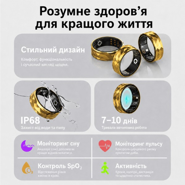 Фото - Смарт - кільце INSPIRE HSR12 Gold (HSR12-10-gold)